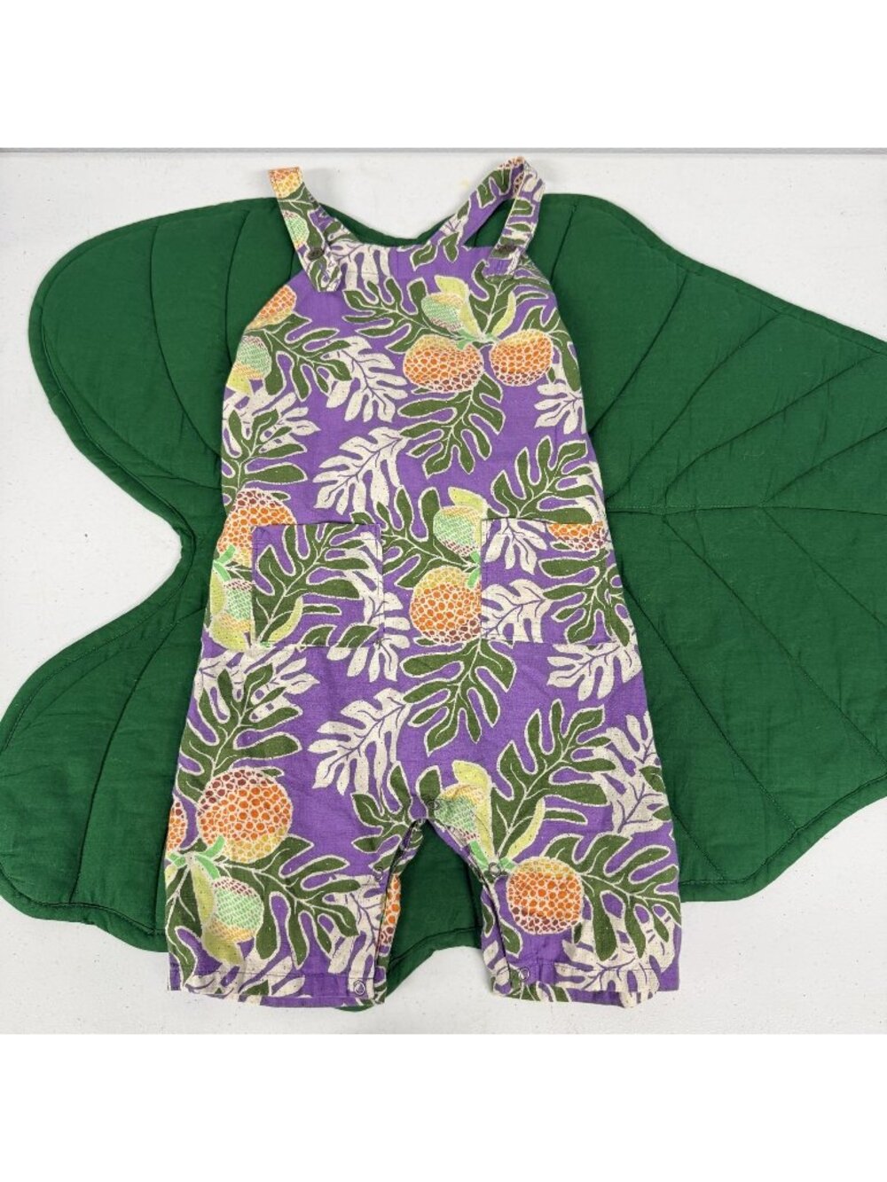 Patagonia Pataloha Girls 5T Purple Ulu Paradise Romper Organic Cotton Tropical